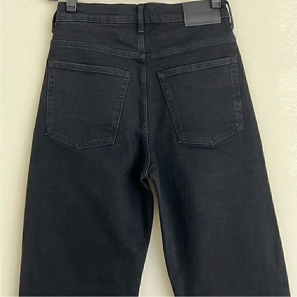 NWOT Everlane Organic Cotton The Way High Jeans in Coal Raw Hem Size 25 - Picture 5 of 11